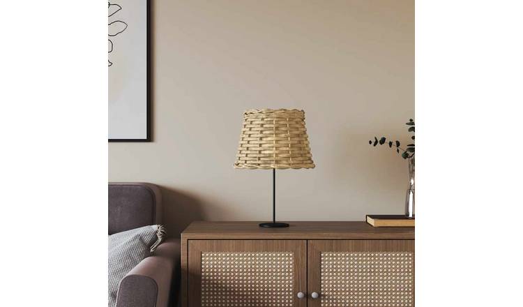 Walplus Brown Iron Wicker Lampshade - 20 x 15cm