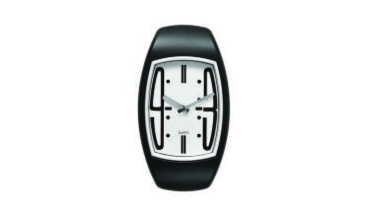 Orsina Blaris Wrist Watch Shaped Plastic Wall Clock - Black