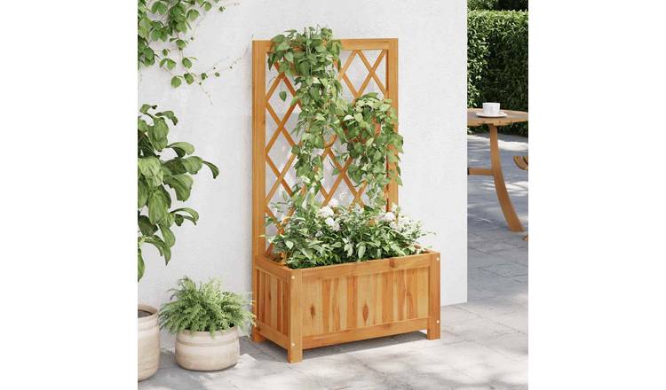 Walplus Acacia Wood Raised Garden Bed - 55 x 28 x 100 cm