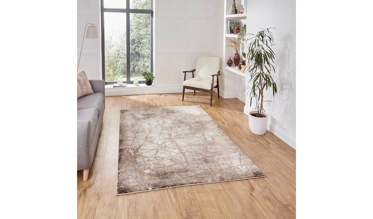 Mega Flooring Beige Modern Abstract Rug - 120 x 170cm