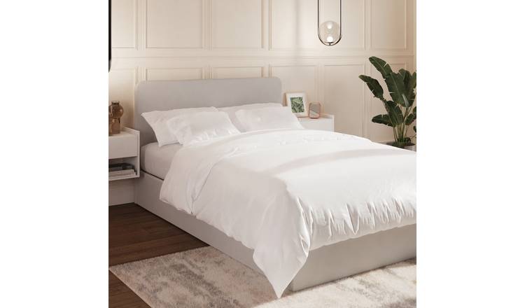 GFW Chiswick Small Double Velvet Side Lift Ottoman Bed - Grey
