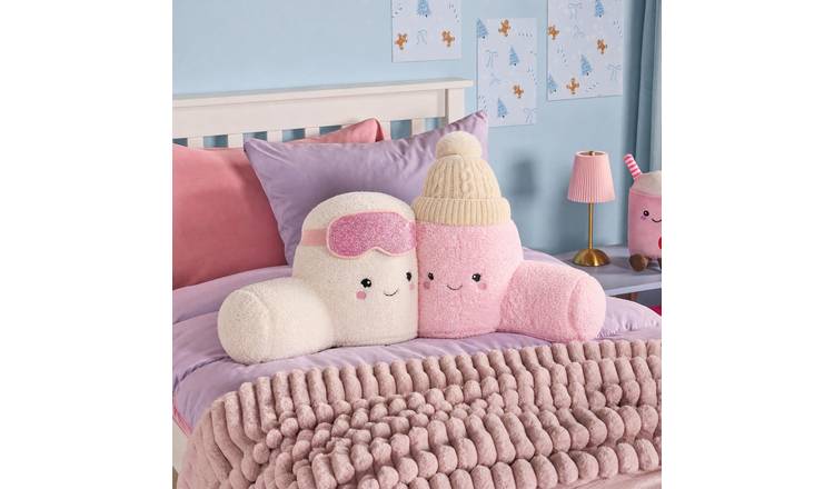 OHS Cotton & Candy The Winter Marshmallow Cuddle Cushion - Pink/White