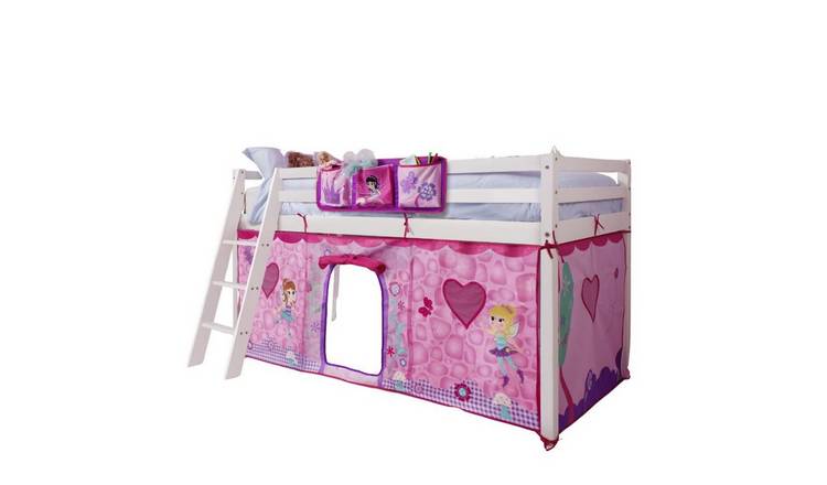 Noa & Nani Moro Midsleeper Cabin Bed With Fairies Tent - White