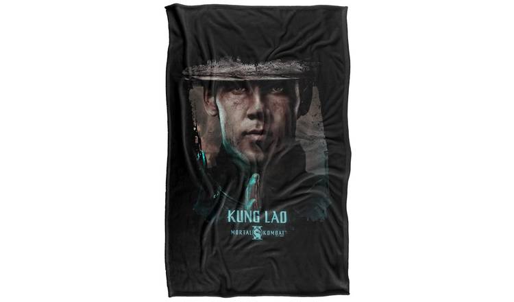 Mortal Kombat 2 Kung Lao Portrait Soft Touch Black Blanket - 152cm x 127cm