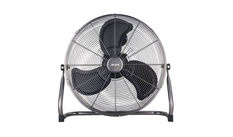 Air Pro 20in Floor Fan Powerful Air Cooling with 3 Speed Settings - Grey