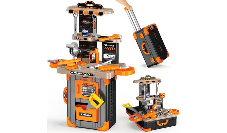 deAO  Tool Workbench And Suitcase Toy Playset - Orange