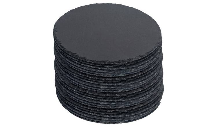 Argon Tableware Round Slate Placemats - Pack of 24