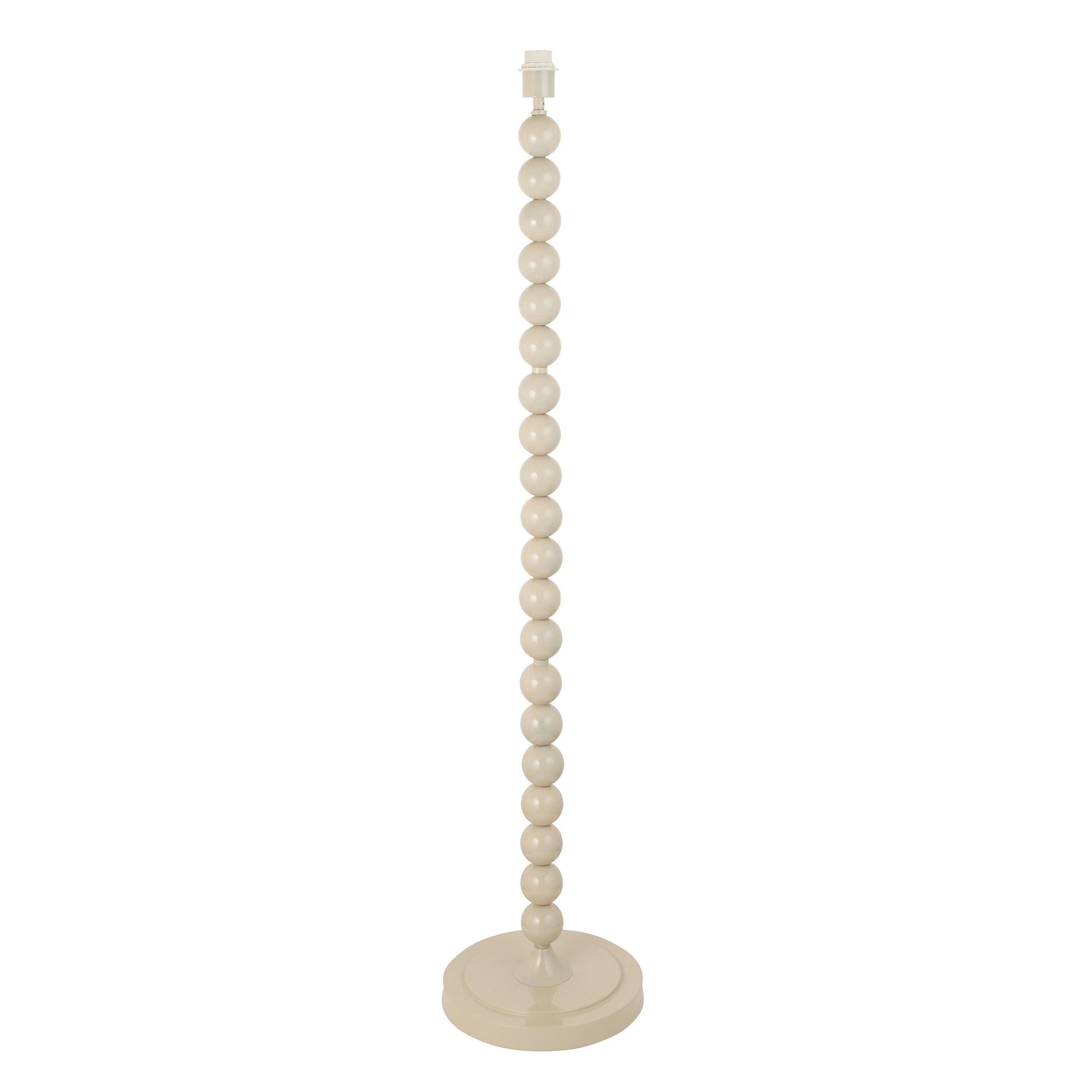 Loops Direct 28cm Steel Floor Lamp - Gloss Almond White - Image 1