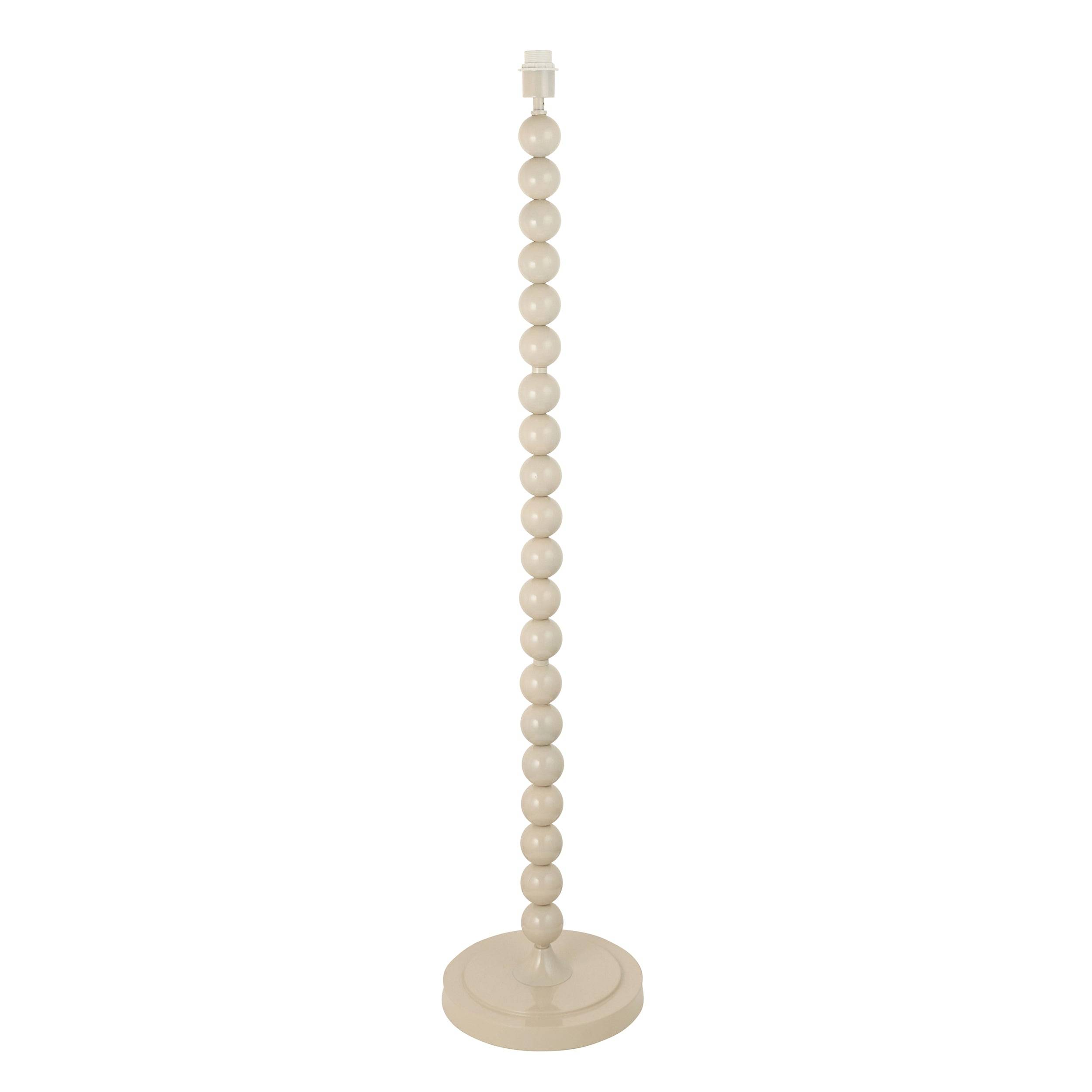 Loops Direct 28cm Steel Floor Lamp - Gloss Almond White - Image 1
