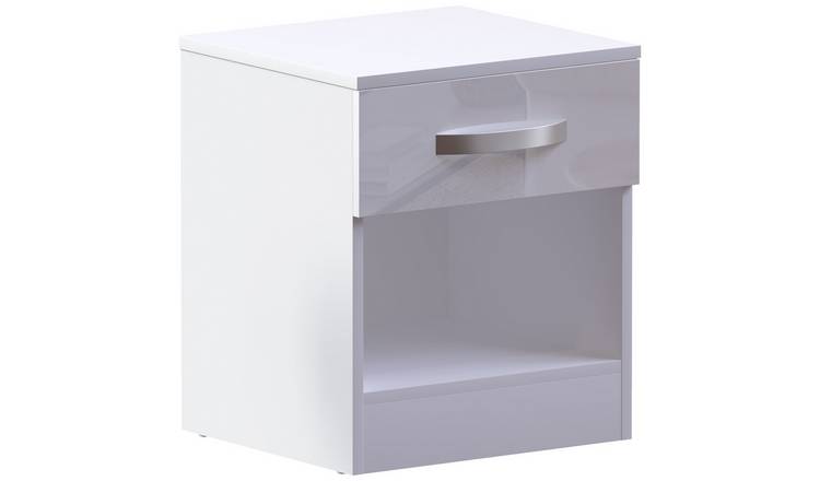 Vida Designs Hulio 1 Drawer Bedside Cabinet - White