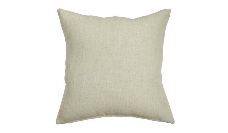 Homescapes Natural Linen Medium Square Cushion Cover - 45 x 45 cm