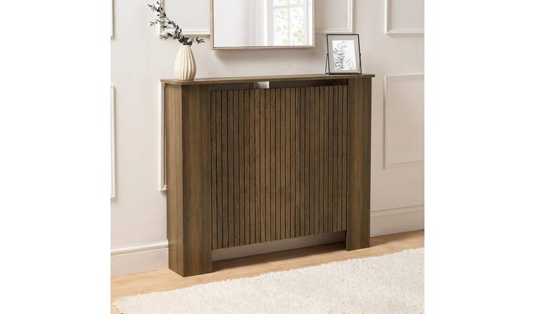 OHS Ribbed Radiator Cover - Medium Wood - Medium