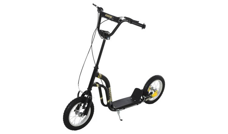 HOMCOM Age 5 Years and Over 85-95cm Adjustable Dual Brake Scooter – Black
