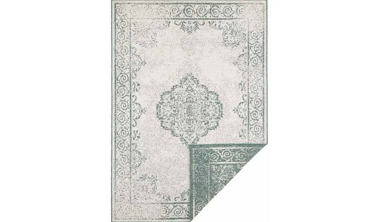 Hanse Home Green Cebu Indoor Outdoor Reversible Flatweave Rug - 80 x 150cm
