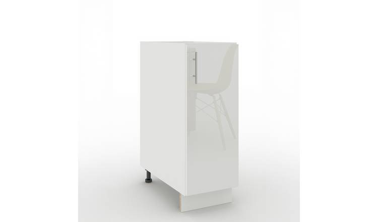 JD Greta 300mm Adjustable Leg Base Cabinet with 1 Door - White Gloss