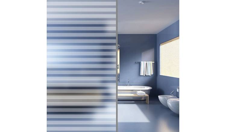 Walplus PVC Window Film Frosted Stripes Design - 90 x 2000 cm