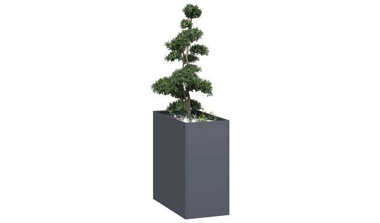 Walplus Steel Garden Planter - Anthracite - 40 x 80 x 80 cm