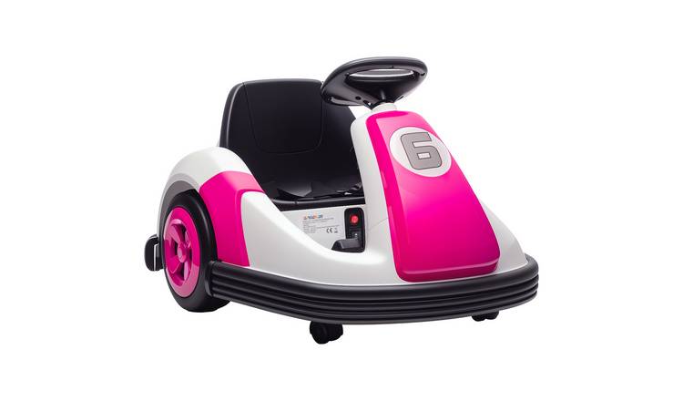 AIYAPLAY 6V Ages 3 to 8 Years 360 Degree Spin Music Kids Bumper Car – Pink