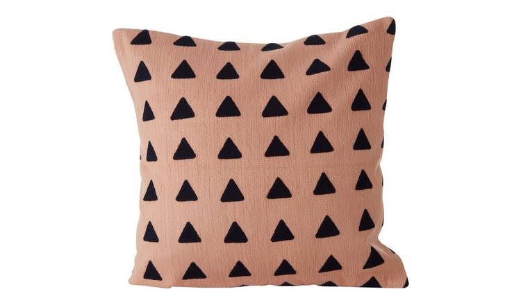 Orsina Bosie Ozella Embroidered Square Cushion – Blue and Pink