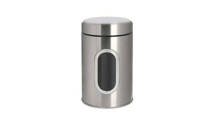 Harbour Housewares Stainless Steel Food Storage Container with Window - Brushed
