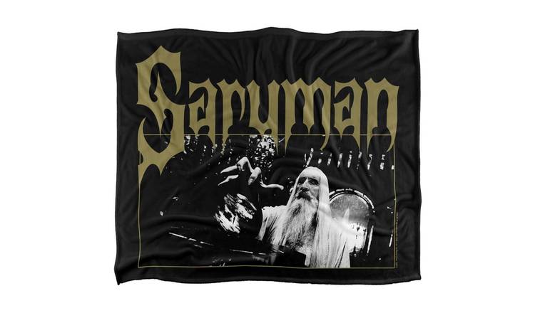 The Lord of the Rings Fellowship Saruman Supersoft Black Blanket - 152cm x 127cm