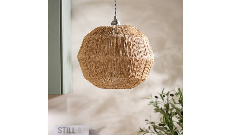 Dibor Rattan and Wicker Pendant Ceiling Shade - Natural 36cm