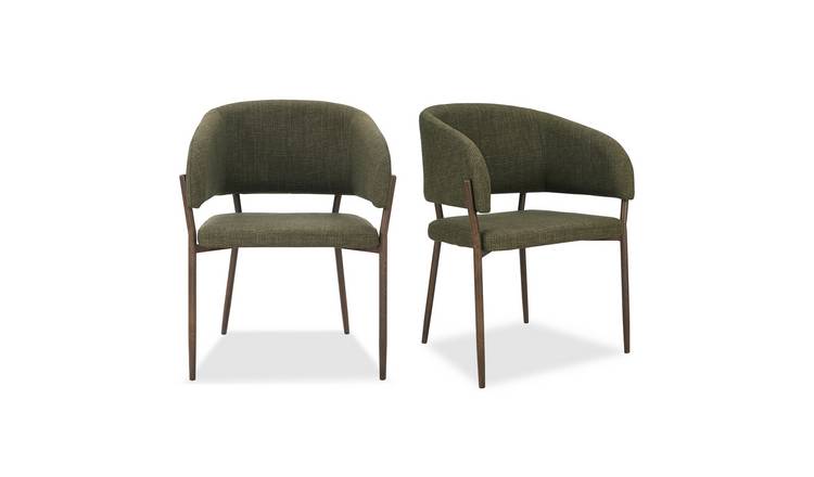 Vonhaus Oxford Dining Chairs Set of 2 - Green