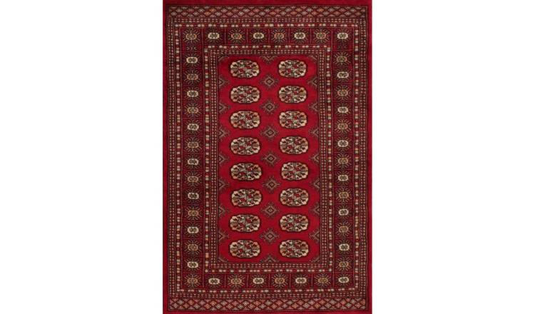 Mega Flooring Red Handmade Bordered Rug - 90 x 150cm
