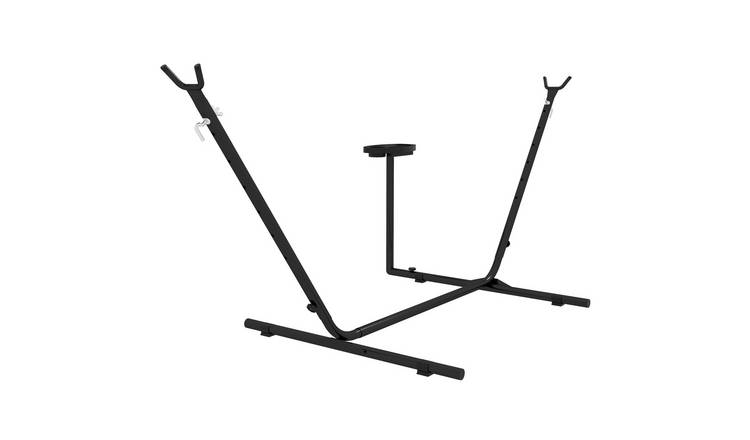Outsunny Steel Hammock Stand for String Style - Black