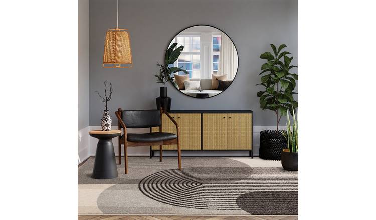Mega Flooring Black Modern Abstract Rug - 80 x 150cm