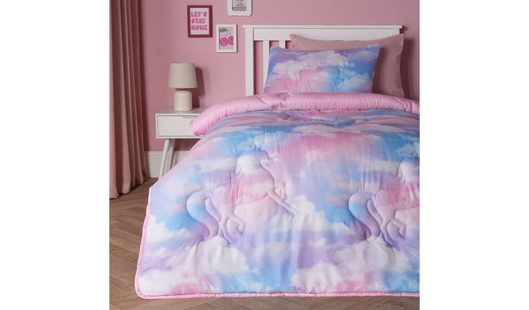 OHS Kids Unicorn 7.5 Tog Coverless Duvet Bedding Set Multi - Single