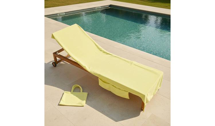 OHS Microfibre Quick Dry Absorbent Beach Towel in a Bag - Neon Yellow