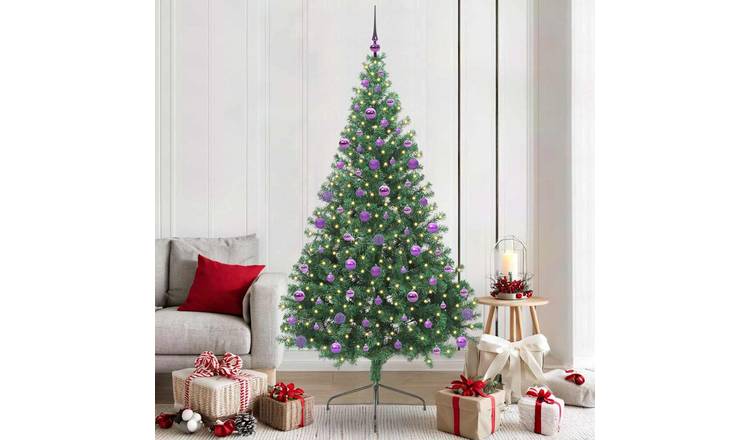 Walplus 300 LEDs Pre-lit Artificial Christmas Tree - Green - 210 cm