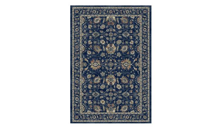 Mega Flooring Blue Traditional Bordered Rug - 80 x 150cm