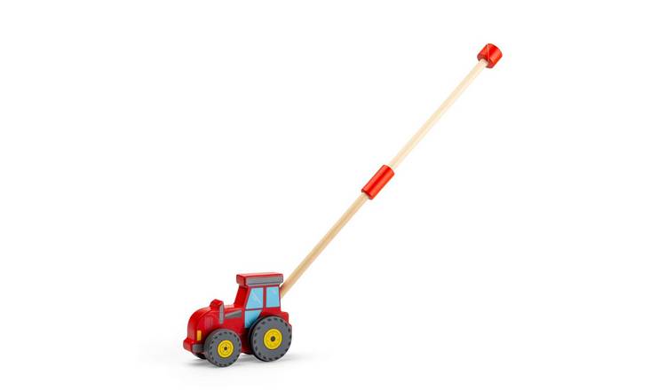 Bigjigs Toys Tractor Push Along - 12 Months +