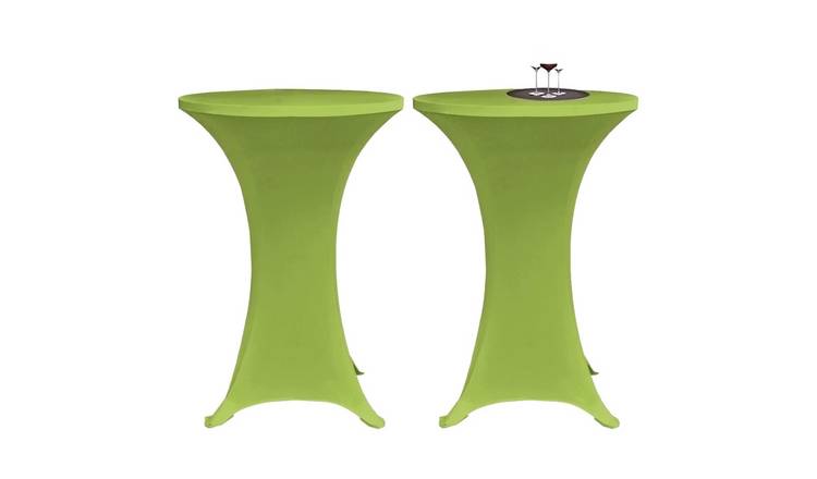 Walplus Pack of 2 Stretch Table Cover - Apple Green - 80 cm