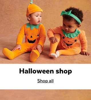 Babies in pumpkins sleepsuits