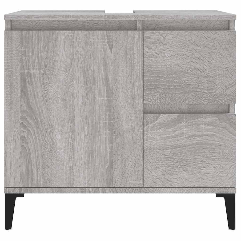 Walplus Engineered Wood Bathroom Cabinet - Grey Sonoma - 65 x 33 x 60 cm - Image 7