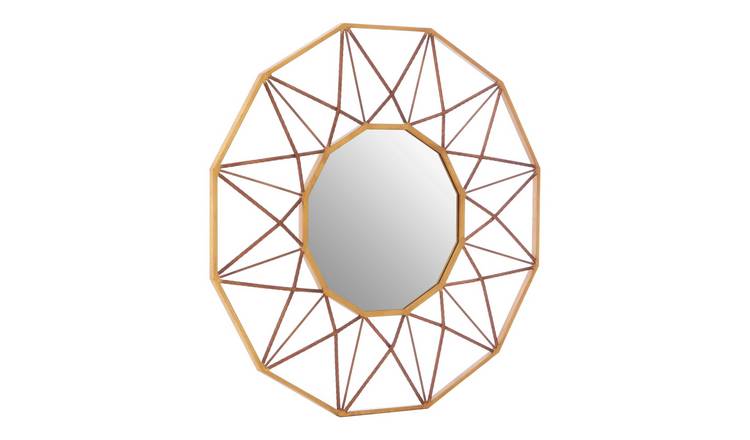 Orsina Zariah Geo Wall Mirror – Gold