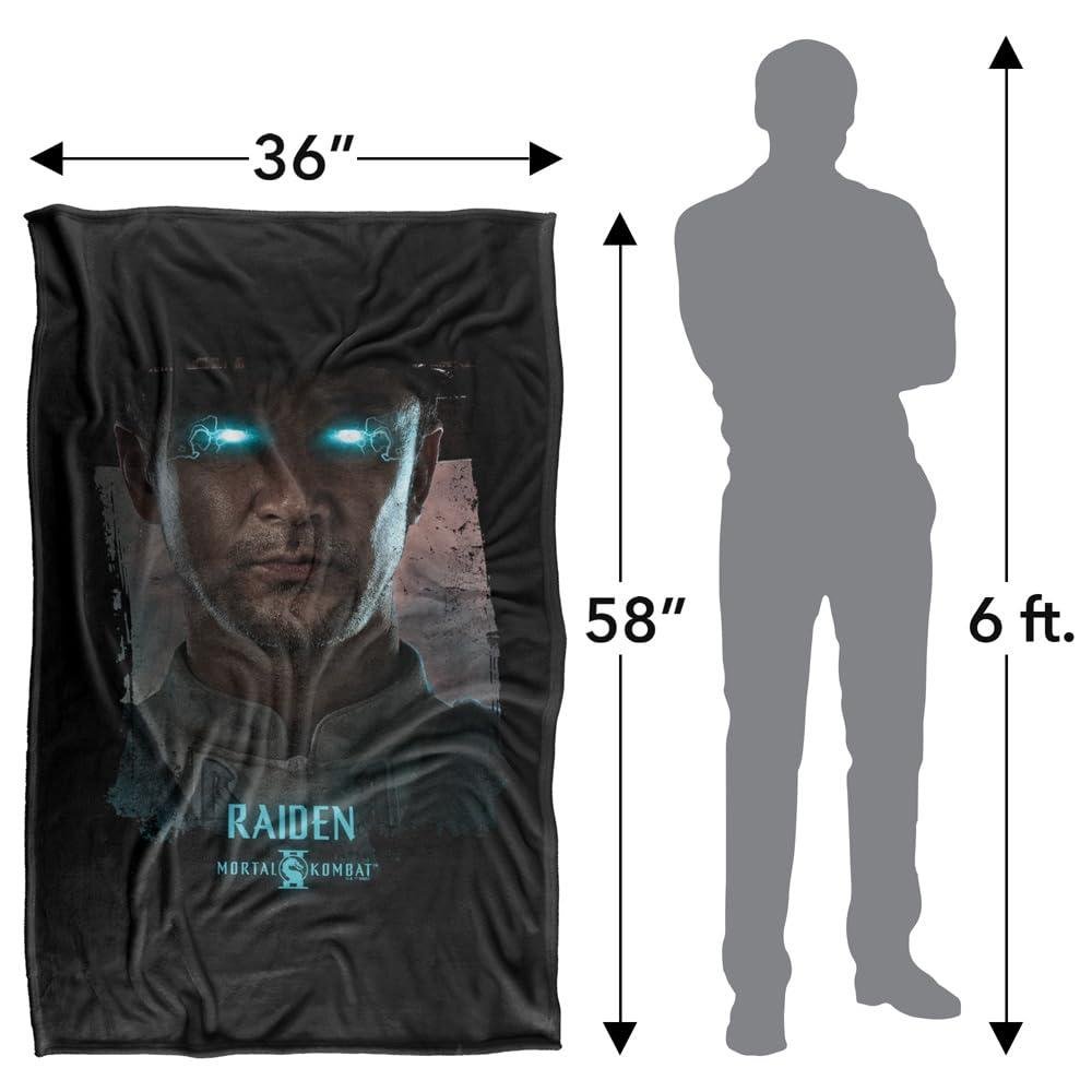 Mortal Kombat 2 Raiden Portrait Soft Touch Blanket - 147cm x 91cm - Image 4