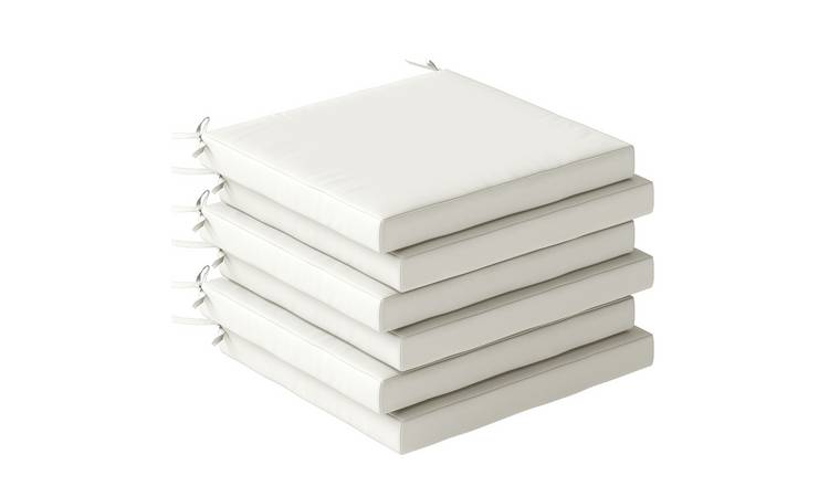 Outsunny Set of 6 Outdoor Water Repellent Chair Cushions - Cream