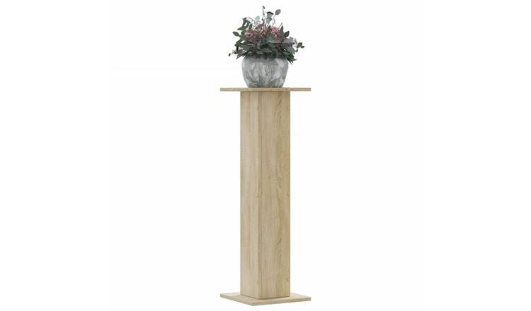 Walplus Pack of 2 Engineered Wood Plant Stand - Sonoma Oak - 30x30x95 cm