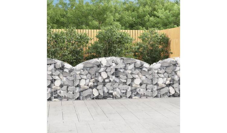 Walplus Galvanised Iron Gabion Basket - Silver 200 x 30 x 80/ V2 - 100 cm
