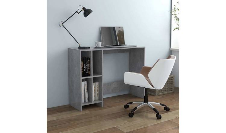 Walplus Shelves Engineered Wood Desk - Granite Grey - 102.5 x 35 x 75 cm
