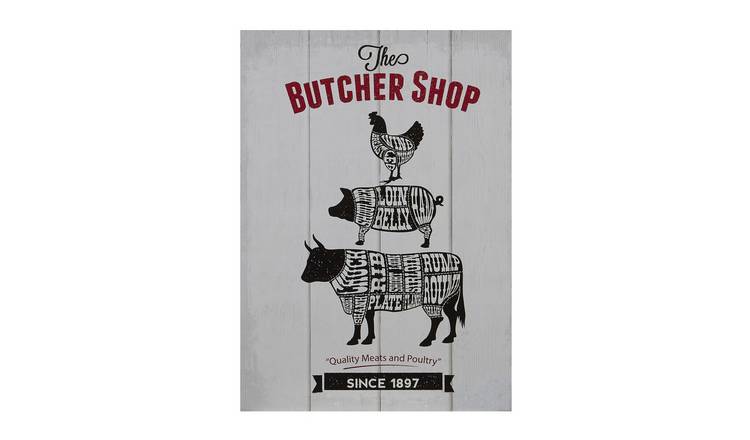 Orsina Madera Butcher Shop Wall Plaque