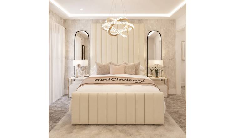 Bed Choices Kensington Kingsize Panelled Bed Frame Only - Cream