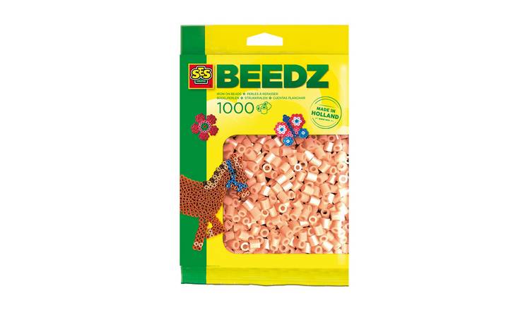 SES Creative Iron On Beads 1000 Piece Craft Set - Salmon Pink