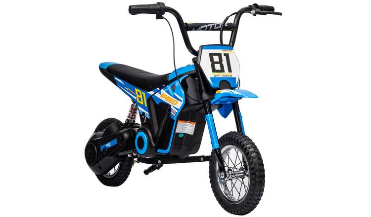 AIYAPLAY 24V 250W 8 to 12 Years 12 Inch Tyres Electric Ride on Motorbike – Blue