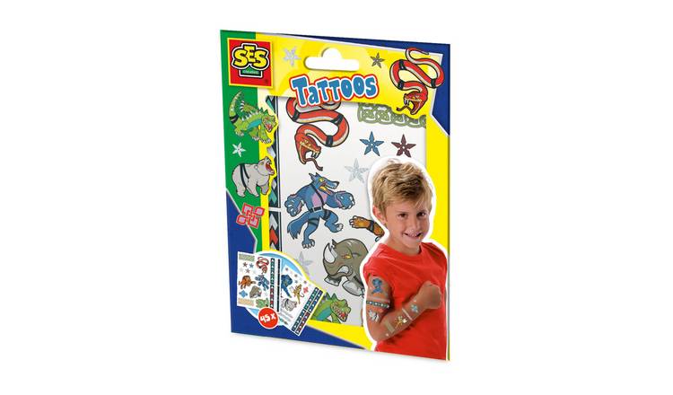 SES Creative Tattoos For Children Animal Fighter Craft Set