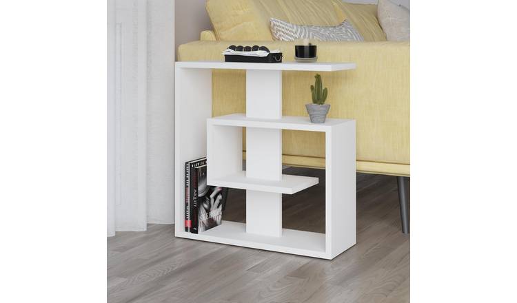 Decortie Saly Particleboard Melamine Side Table - White